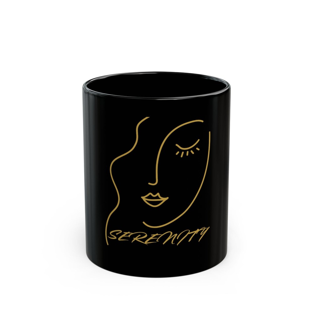 Serenity Black Mug Ceramic with glossy finish (11oz, 15oz) Lead and BPA-free