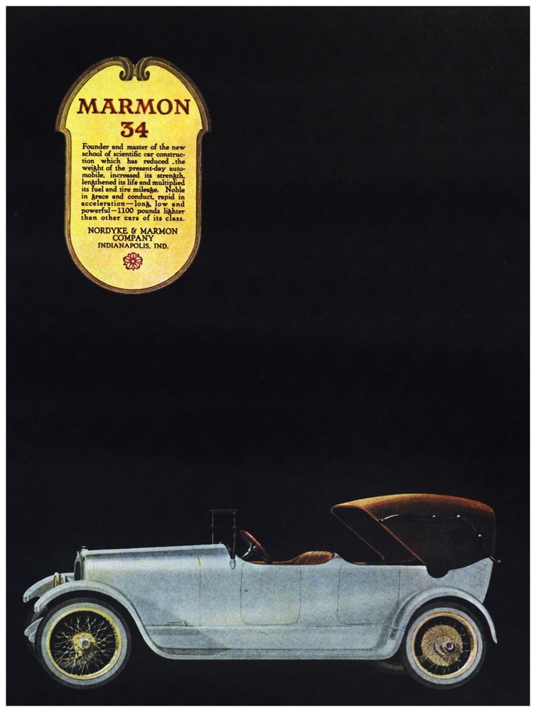 Decor Poster. Fine Graphic Art. Marmon 34 Automobile Ad. Home Wall Design 1396