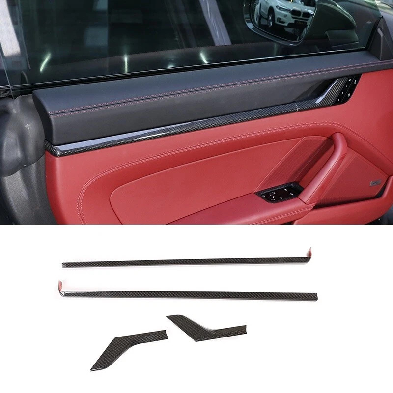 Real carbon fiber For Porsche 911 992 2019-2024 Interior Door Panel cover Trim