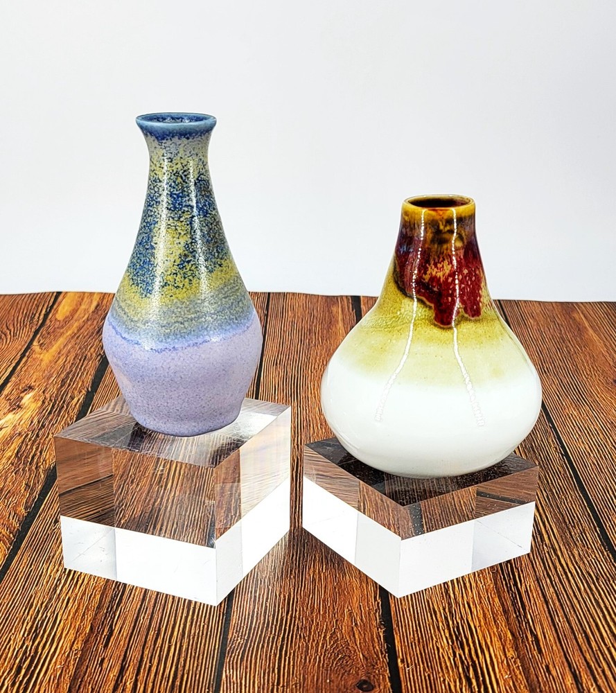 Handcrafted FCH Pottery Vases Pair - Excellent Craftsmanship