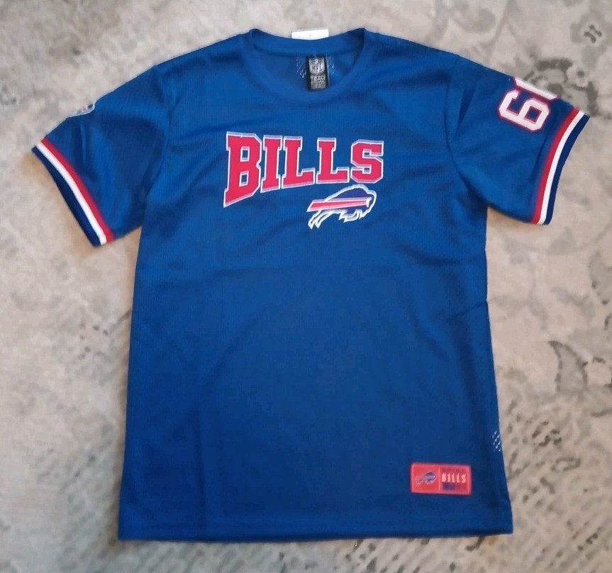 Buffalo Bills NFL Youth Football Jersey Blue Large Logo Size 14-16