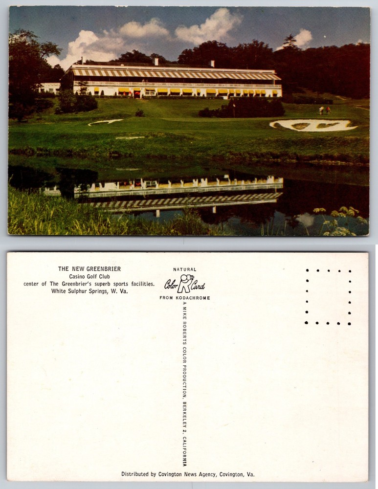 New Greenbrier Casino Golf Club White Sulphur Springs WV Postcard