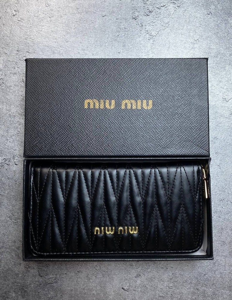 Miu Miu Padded Logo Wallet. NEW