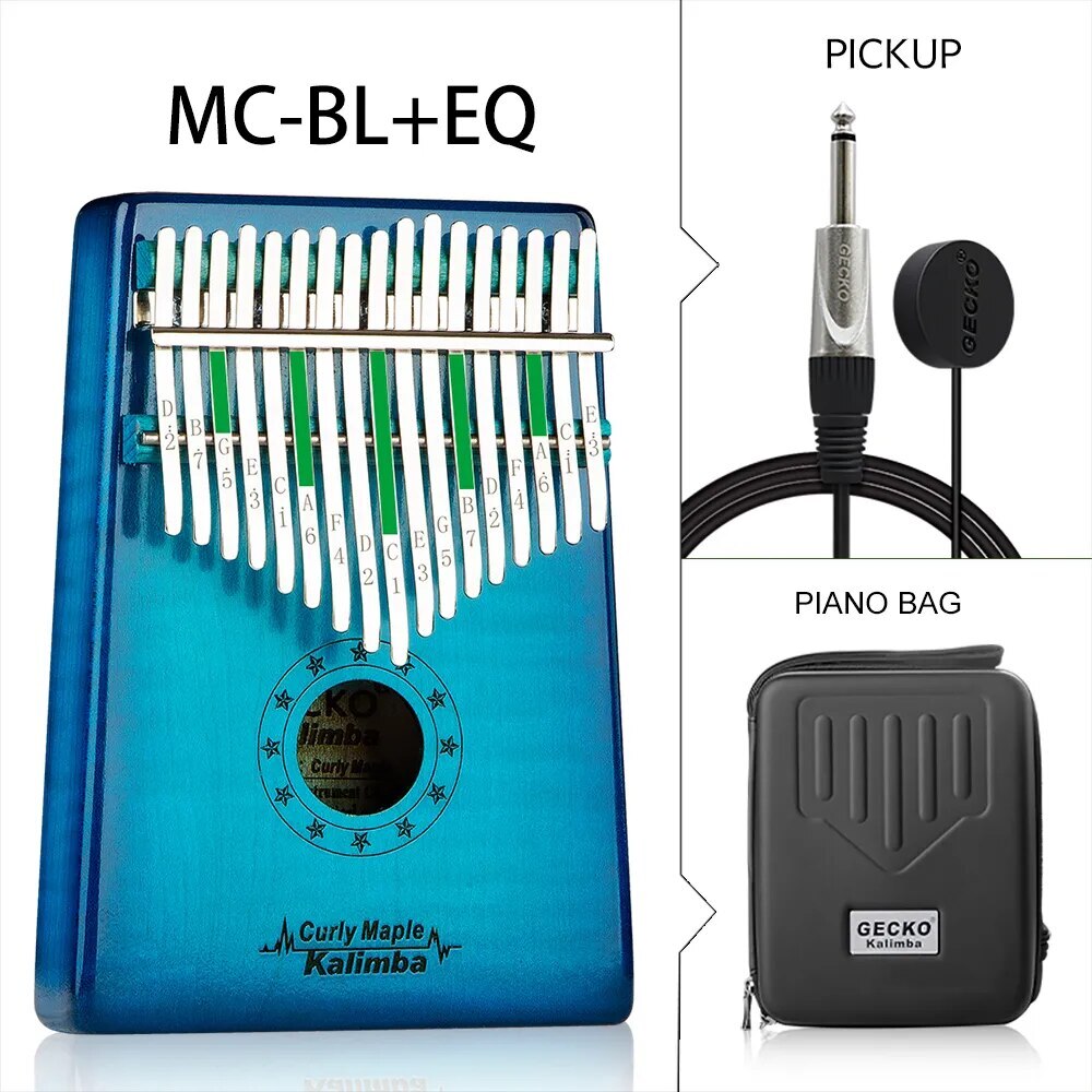 100% New piano tuning hammer portable Kalimba 17-key solid maple thumb