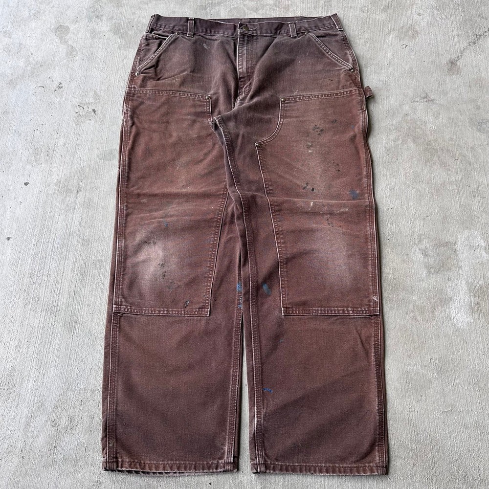 Vintage Y2K Carhartt DKB brown double knee work wear carpenter pants
