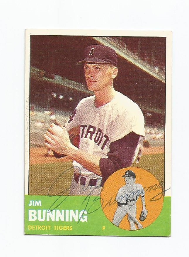 Jim Bunning Auto Autograph Card Show Card! Hall Of Fame!  Us Senator Too!
