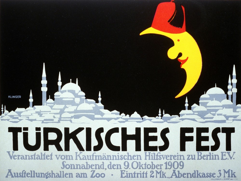 Turkish German Decorative Poster. Fine Graphic Art. Wall Interior Design 2344