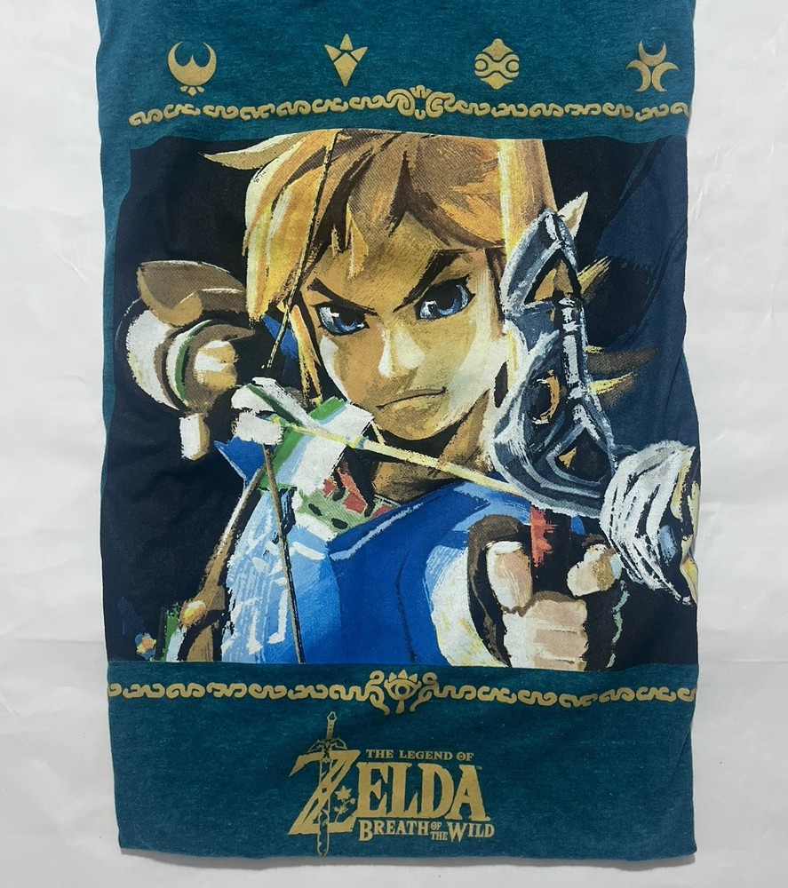Legend of Zelda Breath of the Wild Link T Shirt Mens Small Nintendo