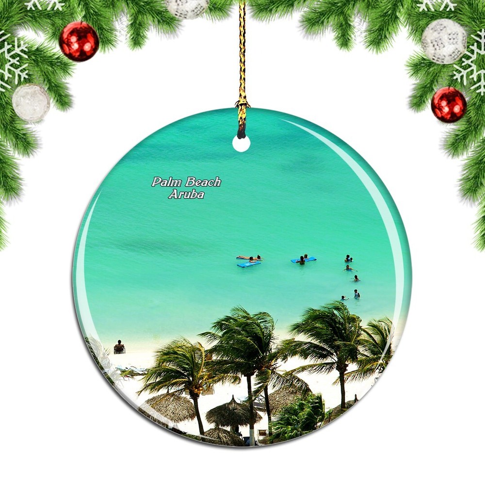 Palm Beach Aruba Christmas ornament city travel souvenir