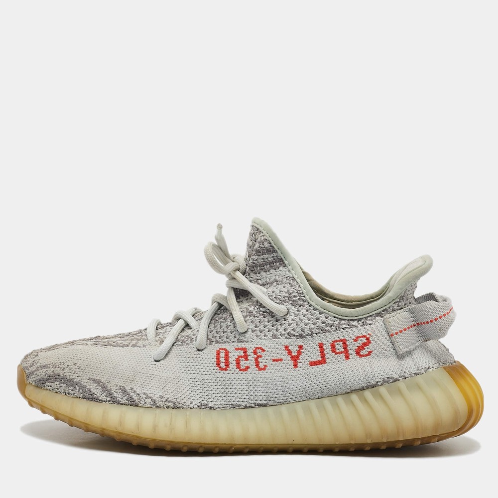 Yeezy x Adidas Two Tone Knit Fabric Boost 350 V2 Blue Tint Sneakers Size 40 23