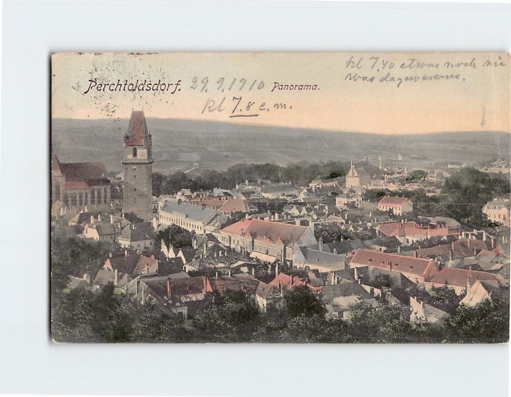 Postcard Panoramic View Perchtoldsdorf Austria
