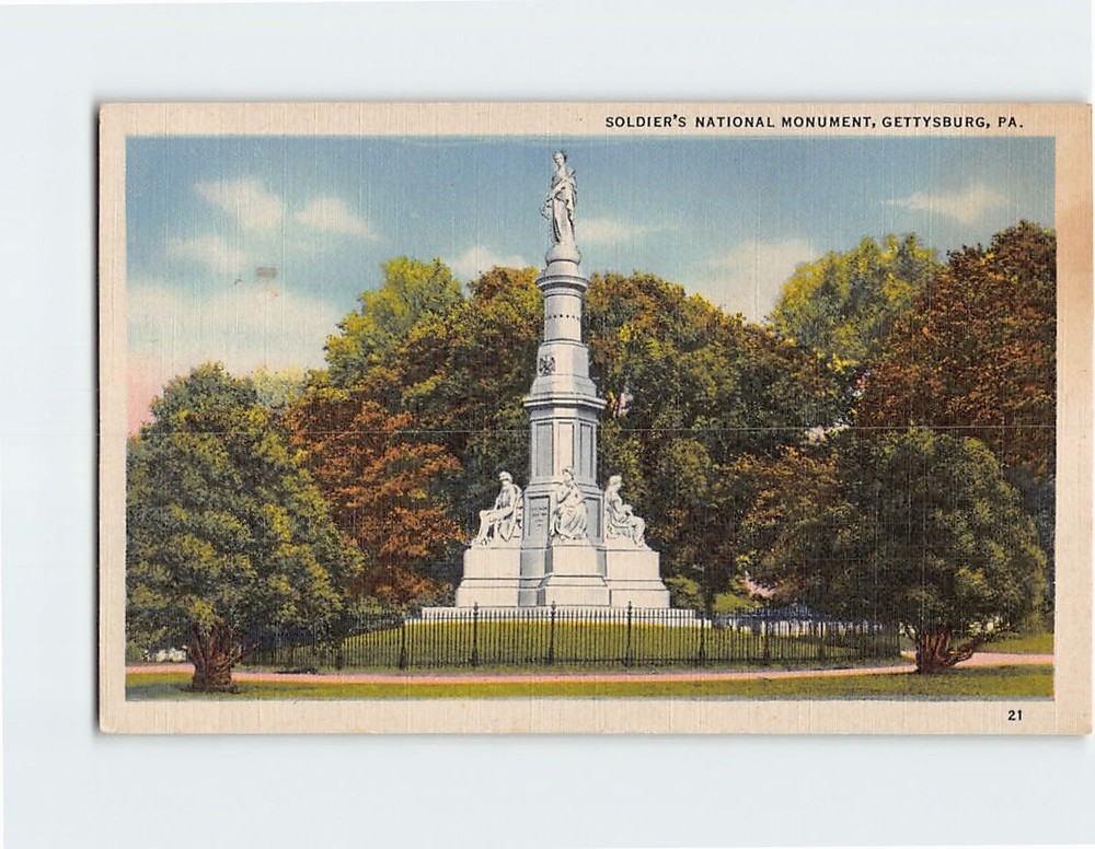 Postcard Soldier's National Monument Gettysburg Pennsylvania USA