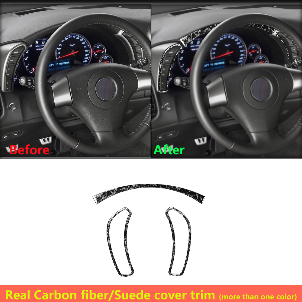 Forged Carbon Fiber Interior Dashboard Speedometer Cover For Corvette C6 05-13