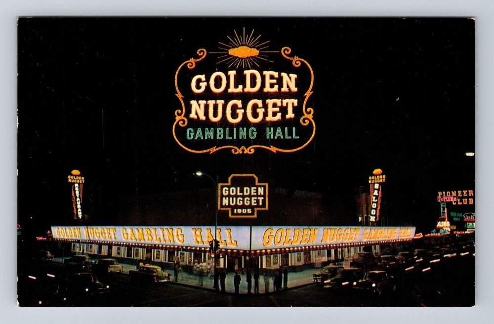 Las Vegas NV-Nevada, Golden Nugget Gambling Hall, Saloon, Vintage Postcard