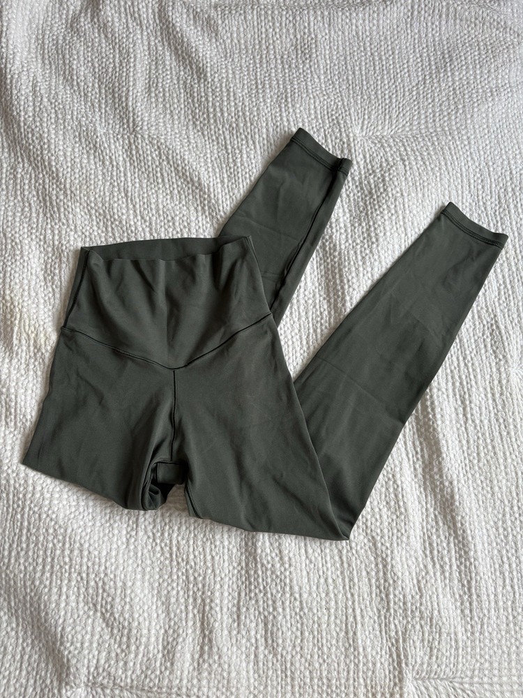 Aerie Chill Play Move High Rise Olive Green Leggings XS Short