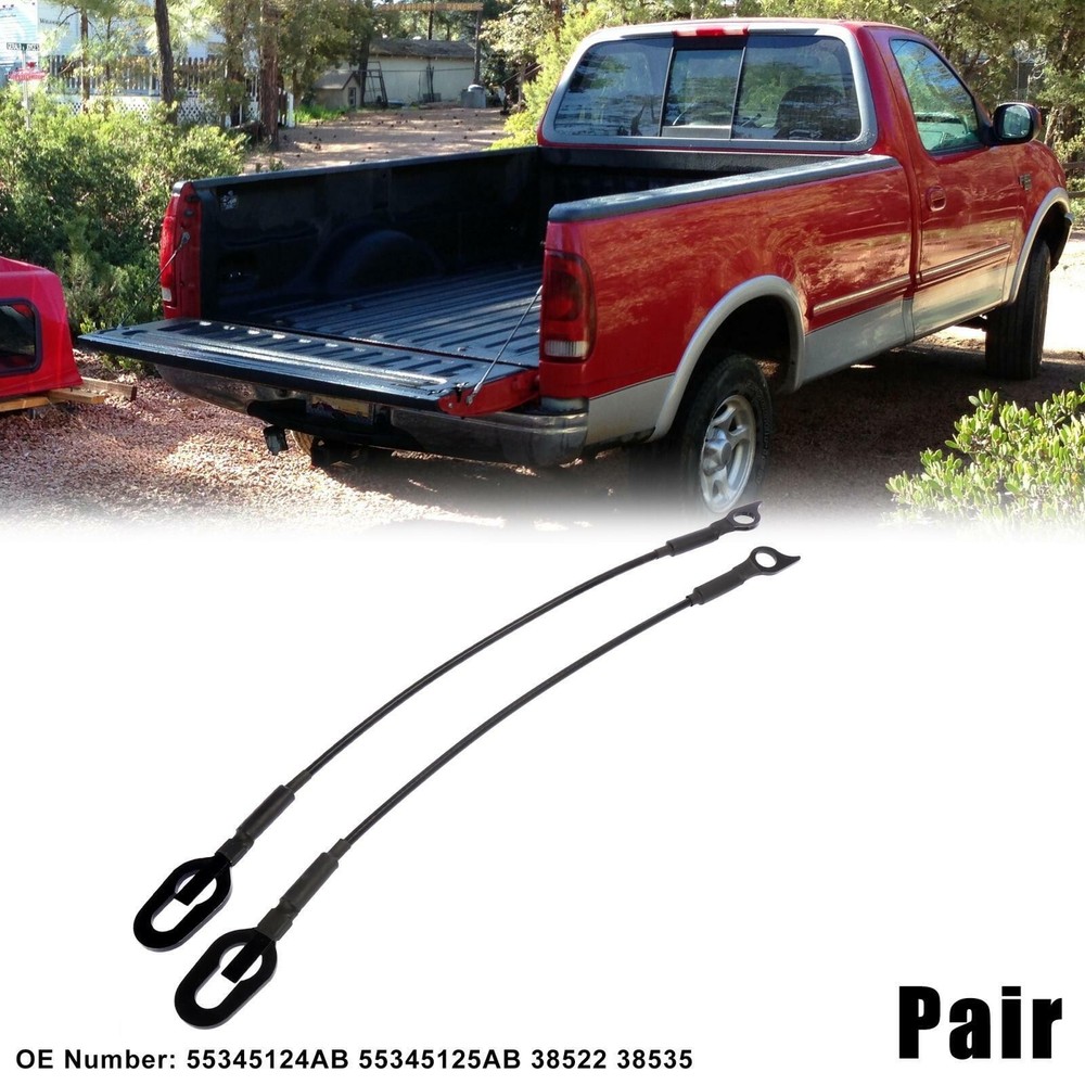 Pair Rear Tailgate Cables Support for Dodge for Ram 1500 2500 3500 1994-2002
