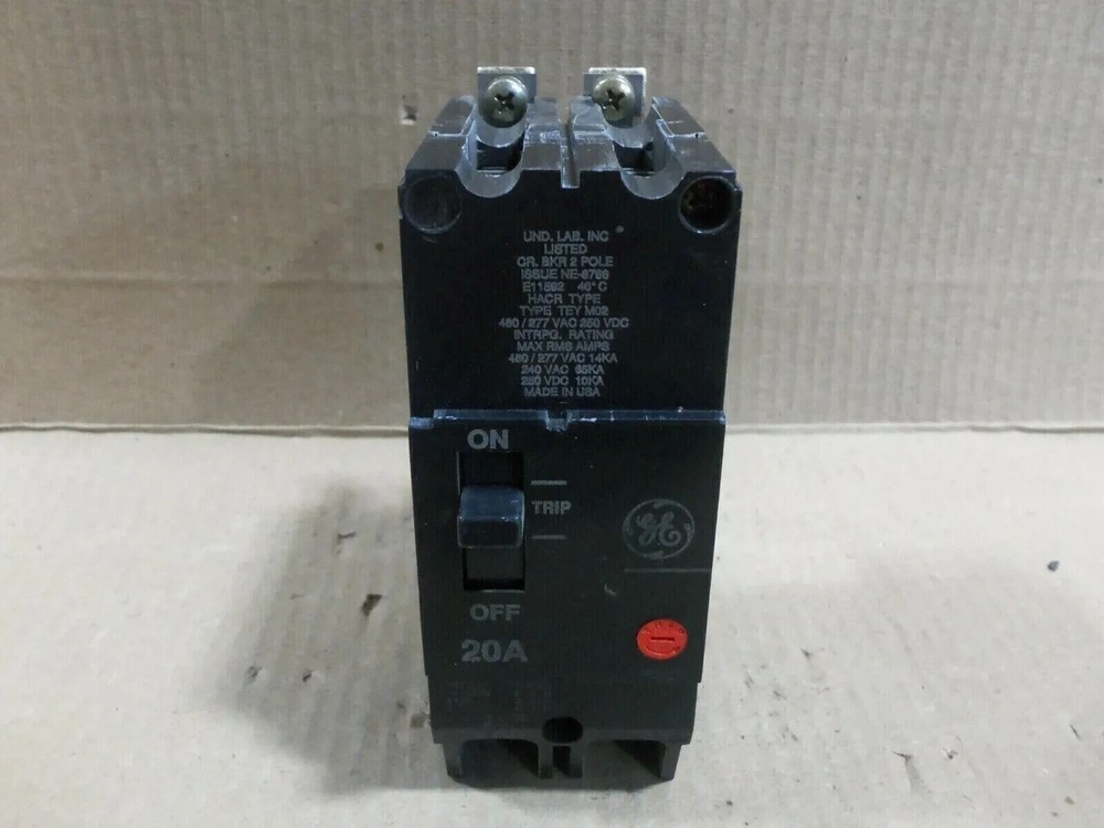 NEW NTO General Electric GE TEY TEY220 2 Pole 20 Amp 480V Circuit Breaker AK