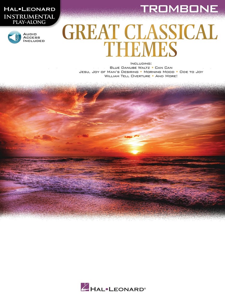 Great Classical Themes Trombone Solo Sheet Music Play-Along Book Online Audio