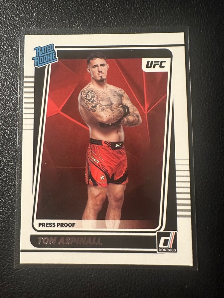 2022 Donruss UFC - Rated Rookie Tom Aspinall #216 Press Proof Silver (RC)