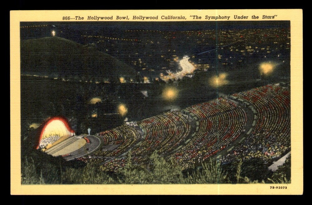 The Hollywood Bowl California Symphony Under The Stars CA Unp Postcard