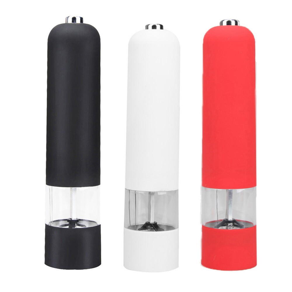 Plastic ABS Pepper Mill Electric Spice Herb Salt Grinder Shredder Kitchen Tools-image