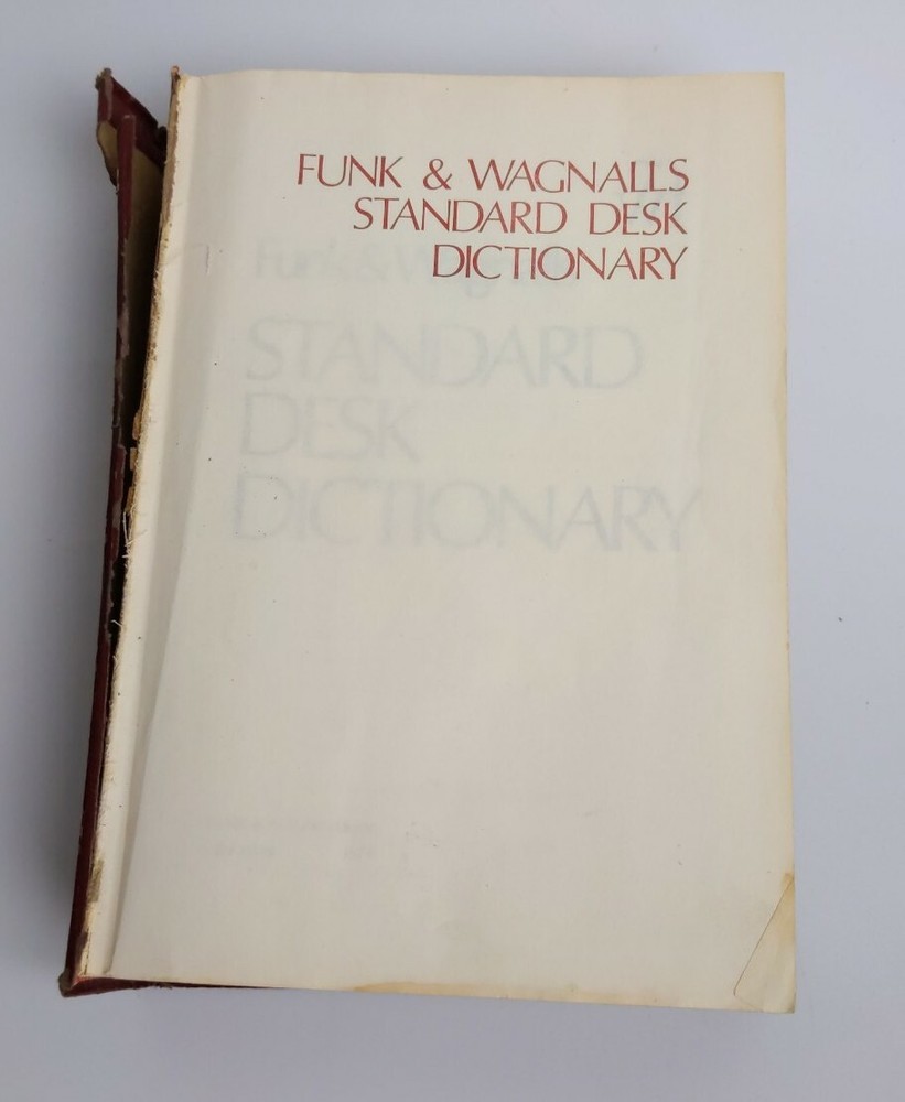 FUNK & WAGNALLS STANDARD DESK DICTIONARY 1969 Vintage