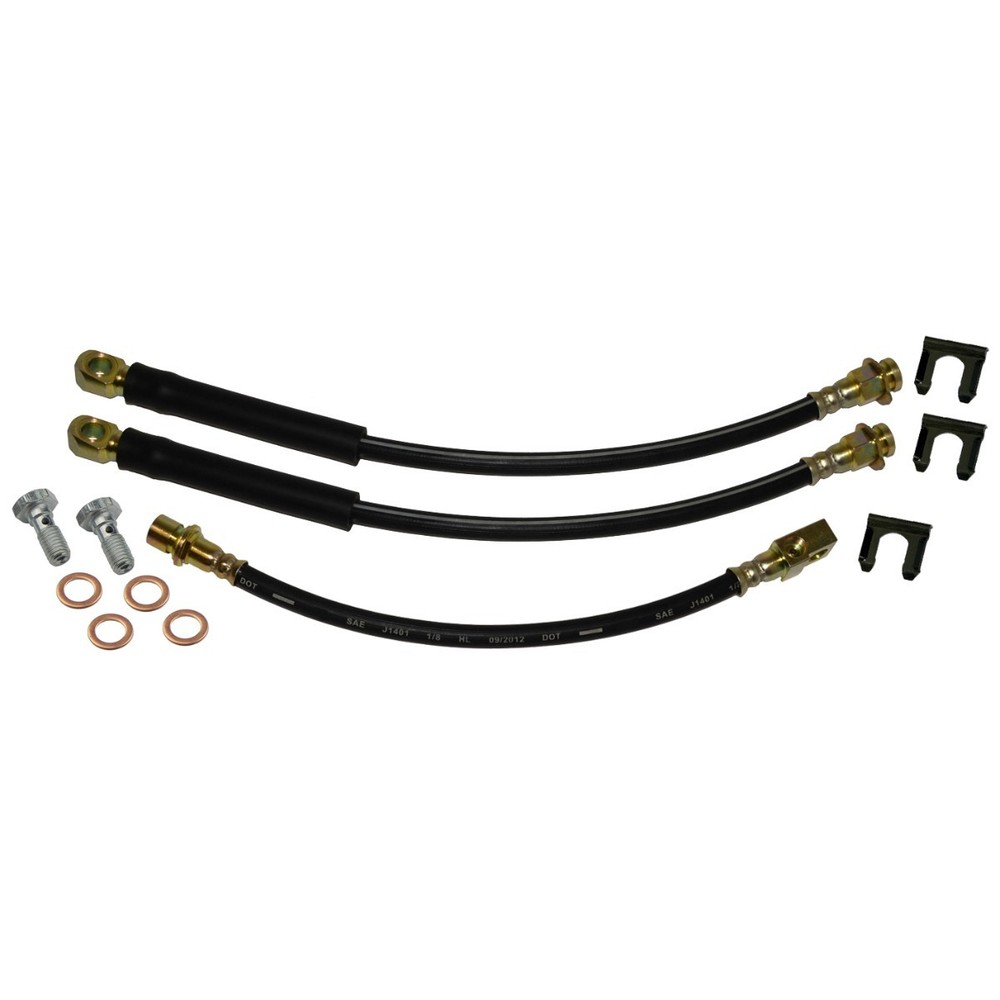 Brake Hose Kit Rubber With Hardware 1979-81 Chevrolet Camaro Pontiac Firebird