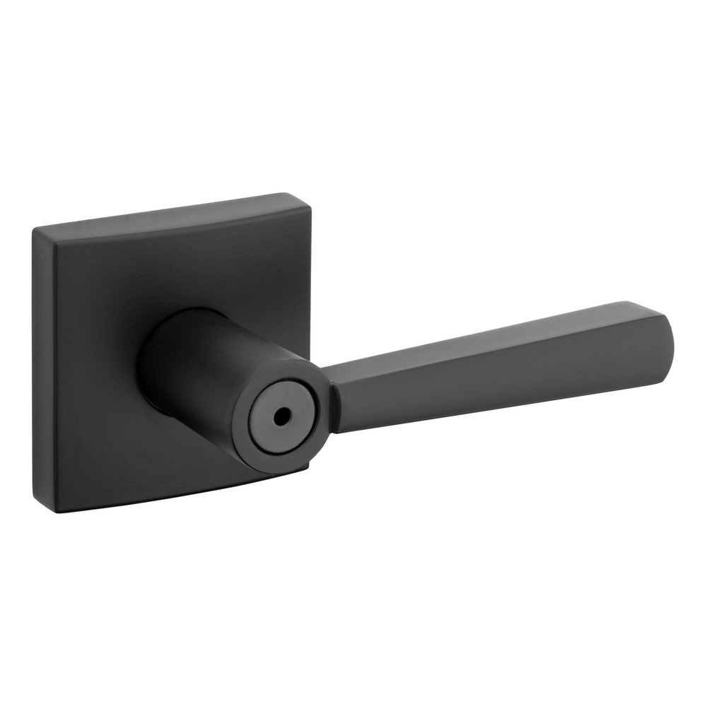Baldwin 353SPL-SQR Spyglass Privacy Door Lever Set - Black