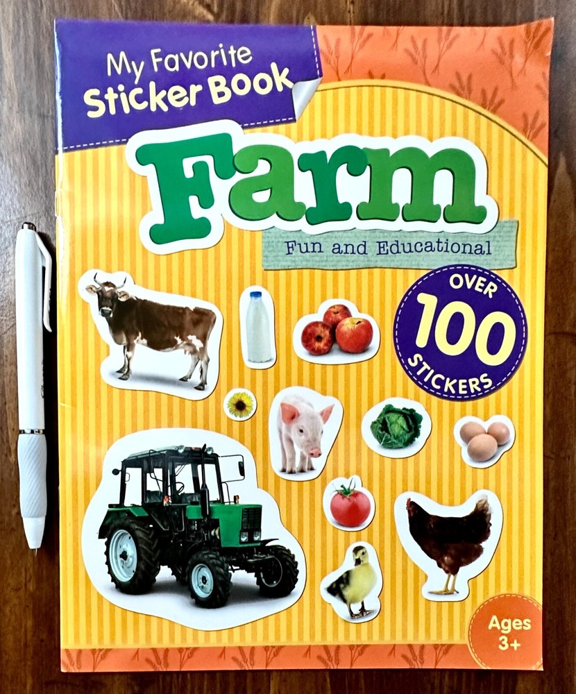 Farm Sticker Activity Book  (NEW) 100 stickers included - Kids Crafts