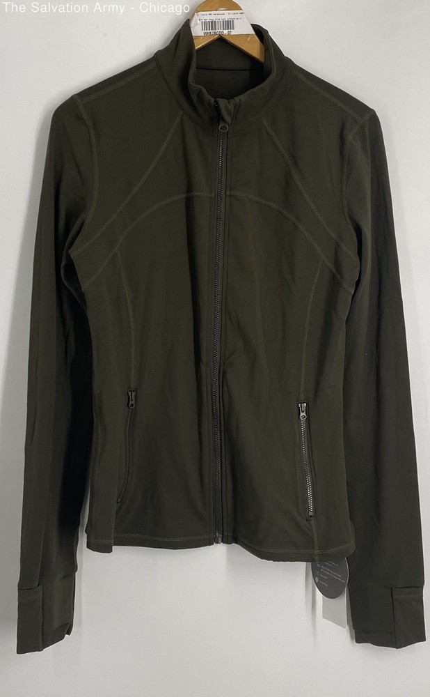 Glowmode Womens Olive Green Long Sleeve Full-Zip Activewear Jacket Size XL