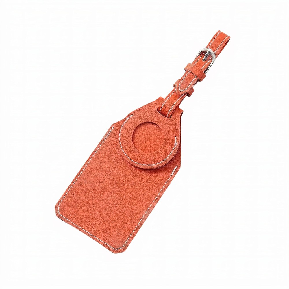 TSA-Approved Luggage Tags with Airtag Holder in Orange