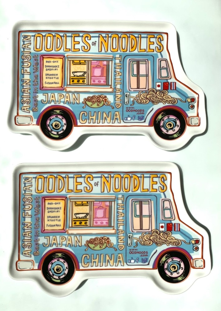 Munch by Godinger Noodles Food Truck Snack Plate Fun Vehicle-Shaped Dish  