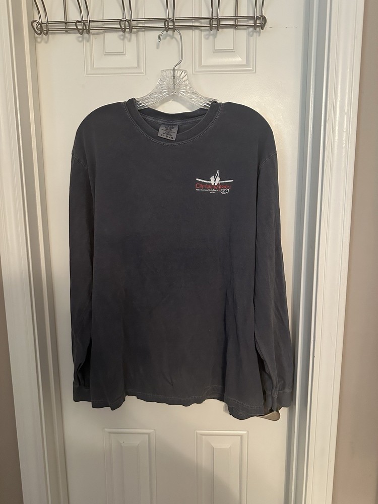 Captain Woody’s HHI Gray Long Sleeve T-shirt Size Large