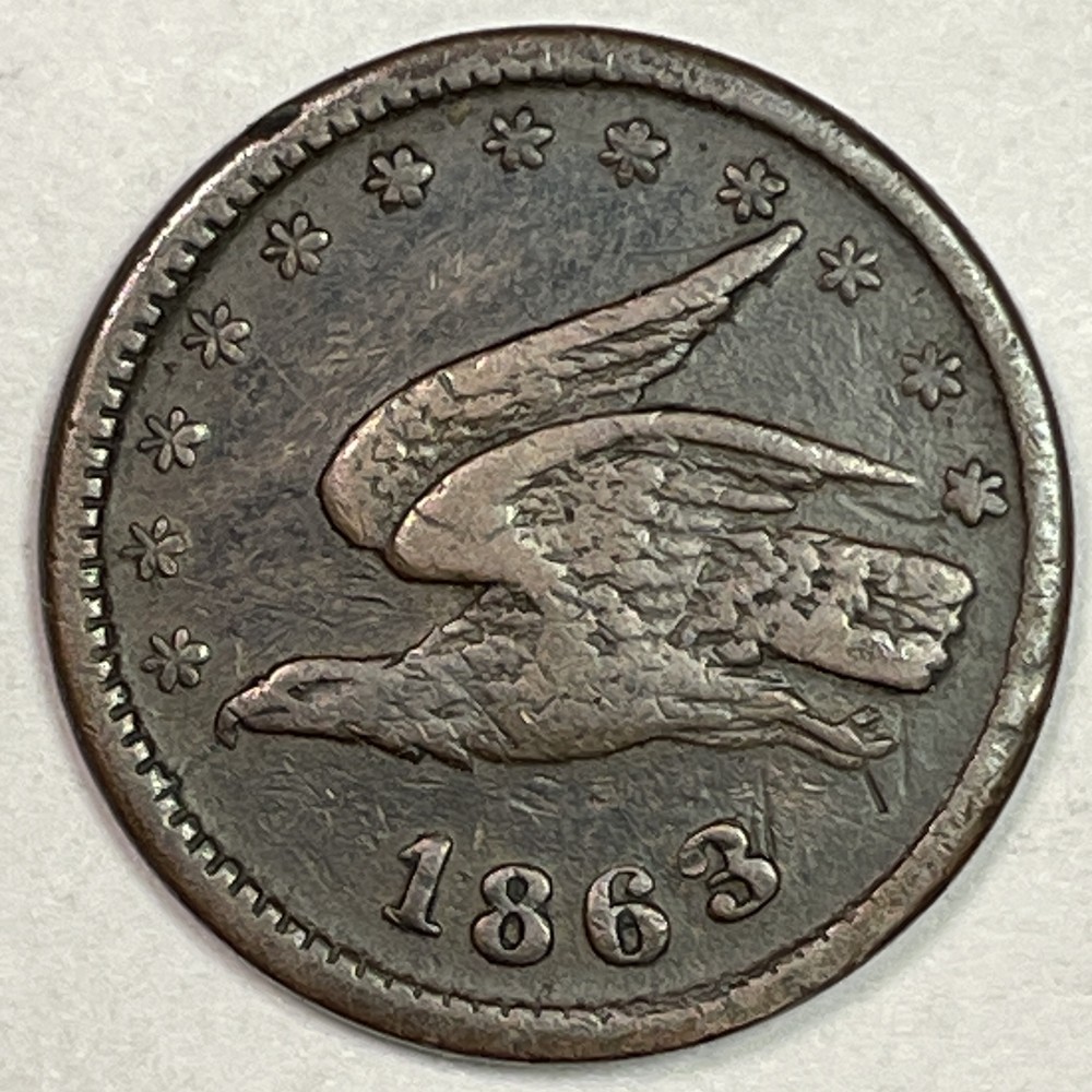 1863 J H Insworth Groceries Huntington IN Civil War Token Nice XF Coin #14898