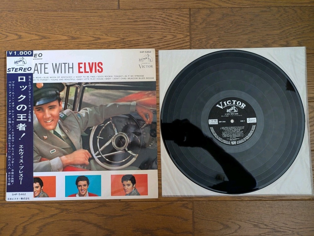 ELVIS PRESLEY Date With Elvis 1965 Japan LP w/ OBI Thin Sleeve SHP-5462