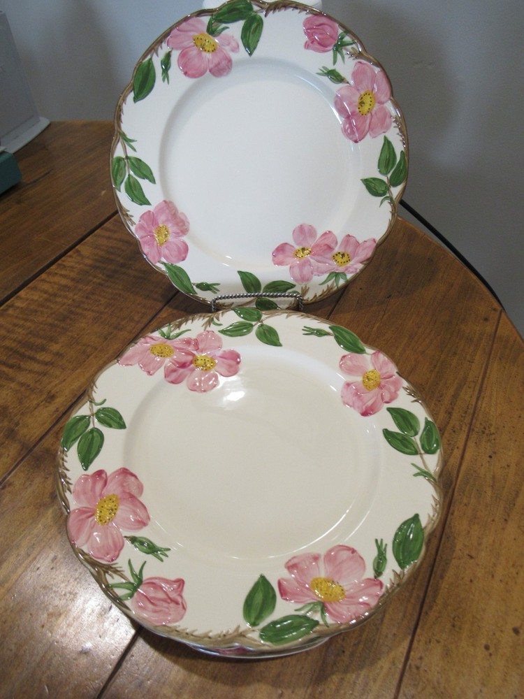 Franciscan Desert Rose Dinner Plates - Set of 4 - 10 1/2” Flying F Backstamp