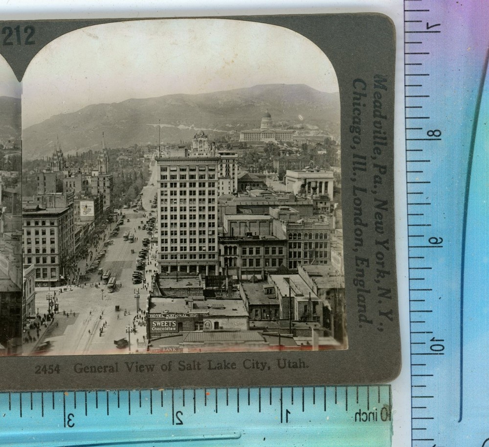 General View Salt Lake City Utah UT Keystone Stereoview