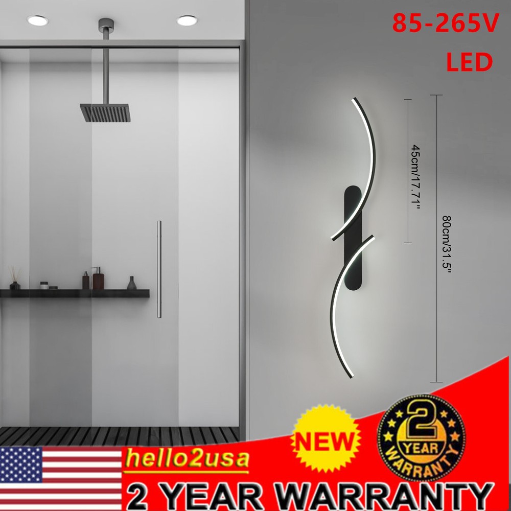 Modern LED Wall Lights Exterior Wall Light Fixture 2-Light for Porch Bedroom USA