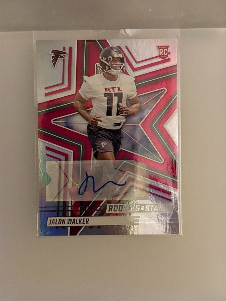 2025 Rookies And Stars Jalon Walker #134 Red Auto Falcons
