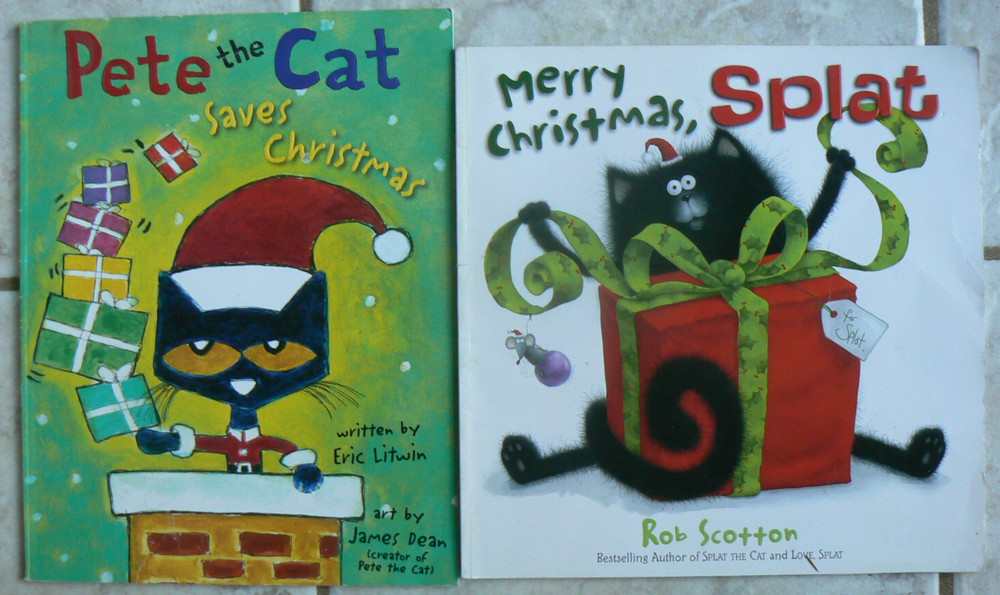 Pete the Cat Saves Christmas &Merry Christmas SPLAT,Litwin & Scotton,2 cat books