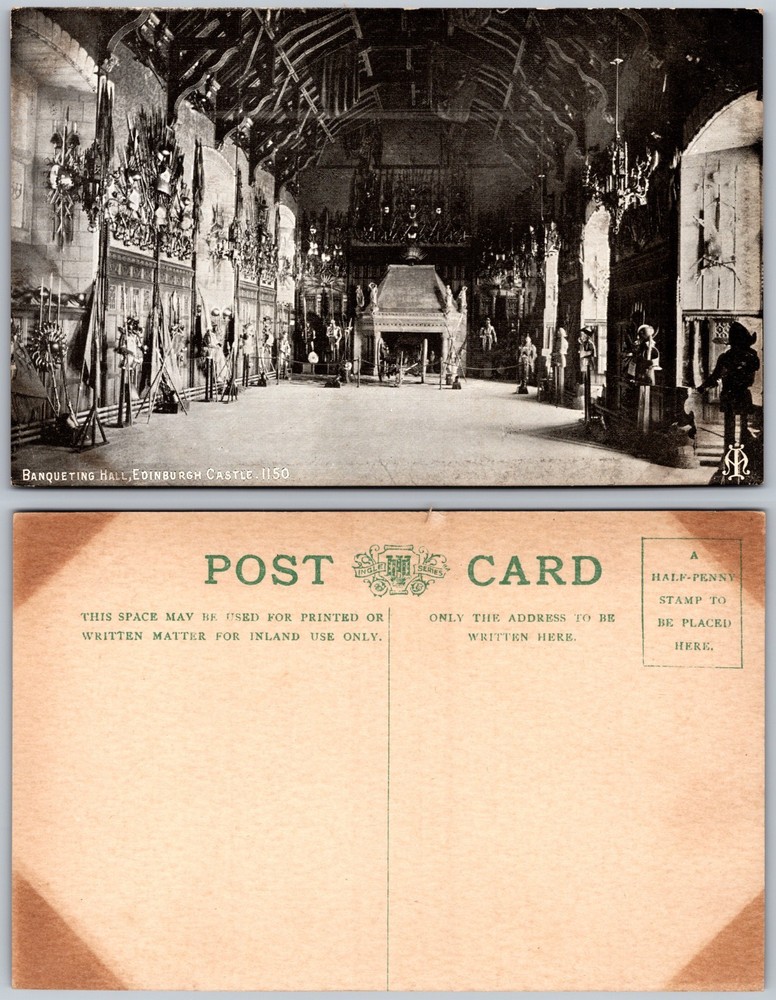 Banqueting Hall Edinburgh Castle Interior Postcard