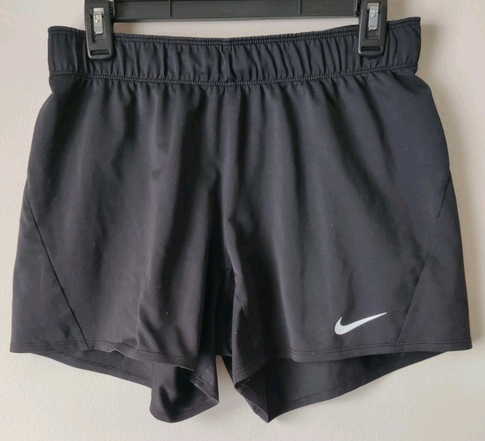 Nike Women's Dri-Fit Shorts Black Drawstring Unlined Size Small Running Workout