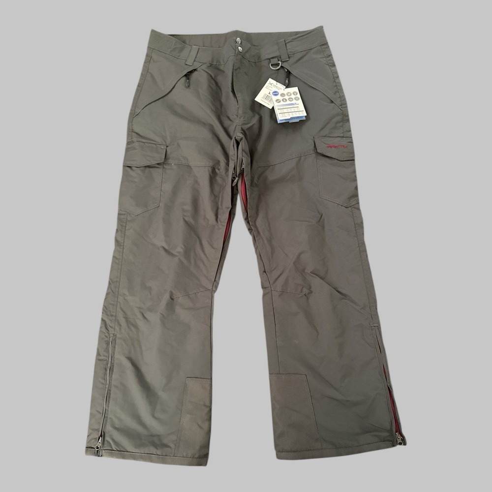 Arctix Mens Snow Sports Insulated Utility Lined Water Resistant Pants Gray XL