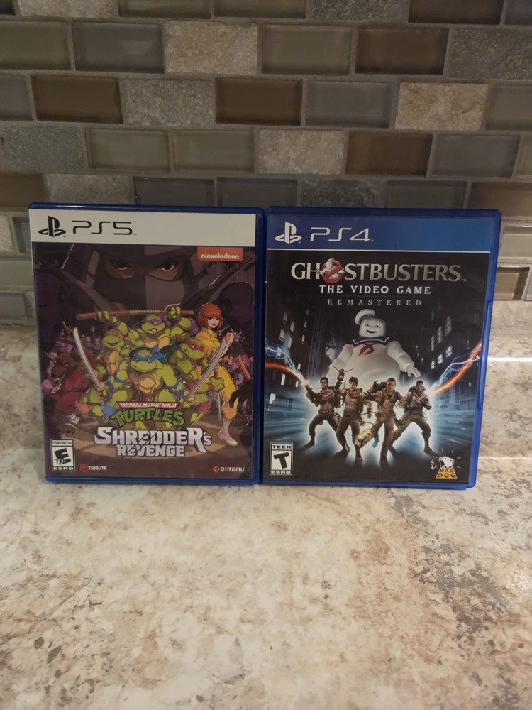 TMNT Shredder's Revenge PS5 and Ghostbusters Video Game PS4 Lot of 2