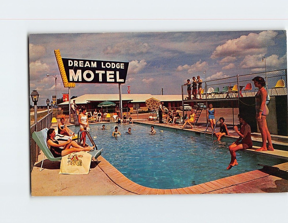 Postcard Dream Lodge Motel Greenville Texas USA