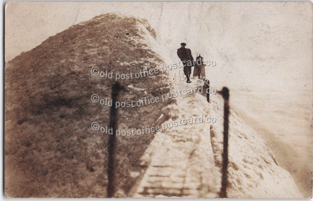Two Rivers, Wisconsin-Lighthouse-c1915-RPPC Real Photo Postcard