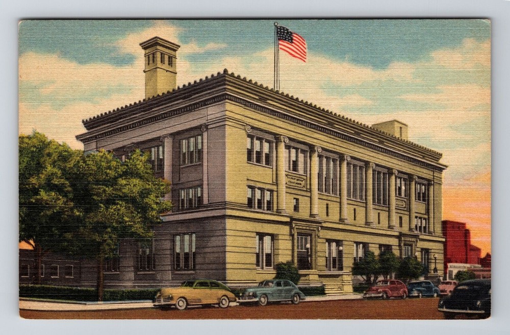 Cheyenne WY-Wyoming, Post Office & Court House, Vintage Postcard