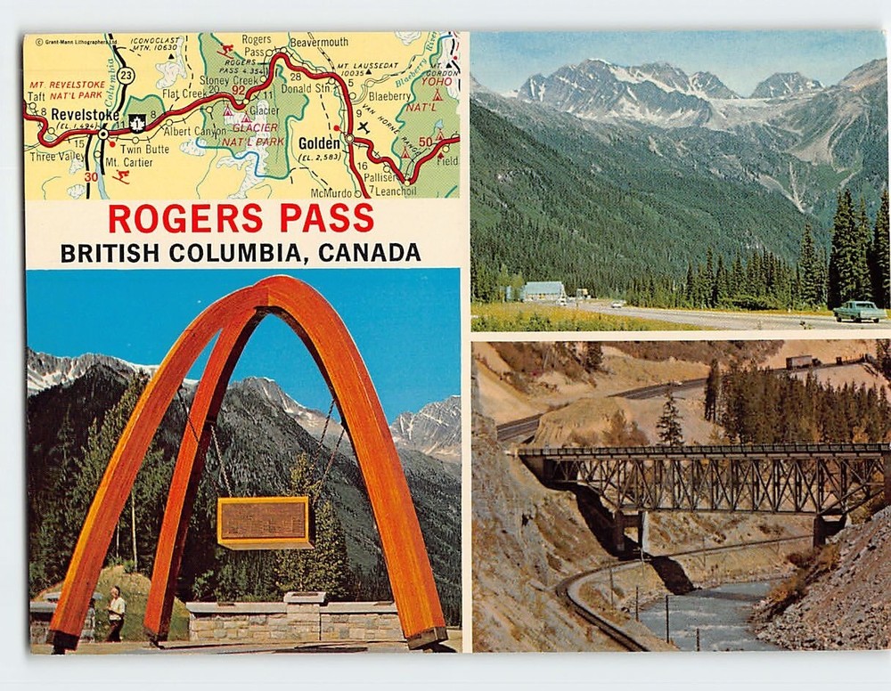 Postcard Rogers Pass British Columbia Canada