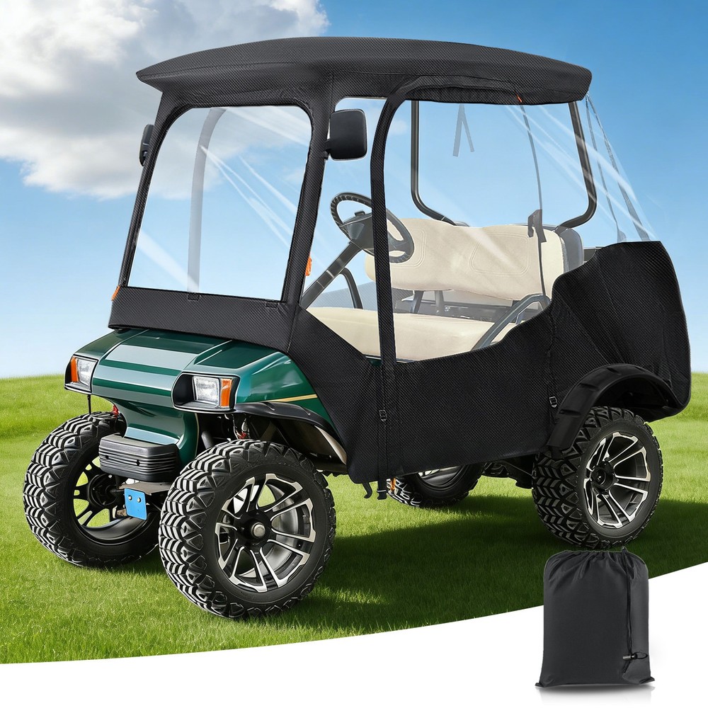 DRIVE UP Rain Cover Golf Cart 600D Enclosure for 4 Passengers Club Car DS