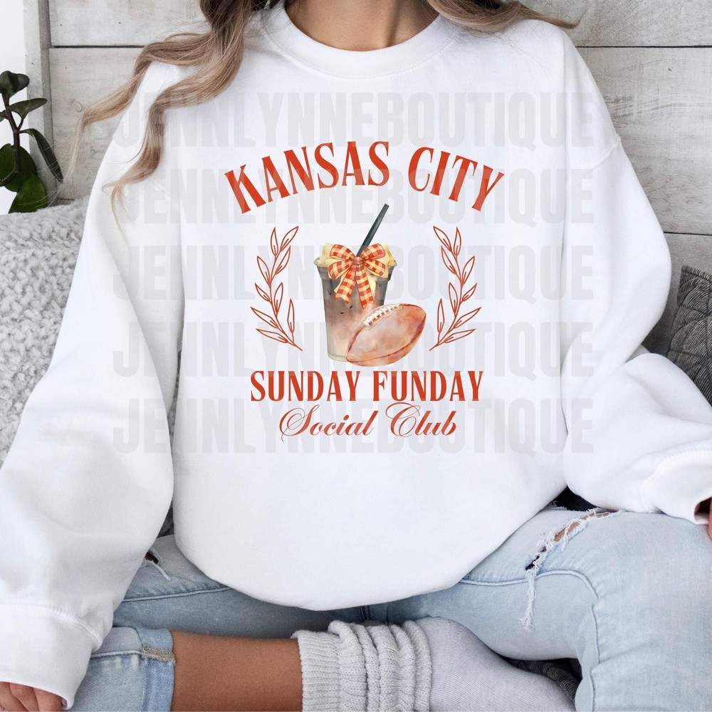 Kansas City Chiefs Sweatshirt, Sunday Football Social Club Shirt S-XL